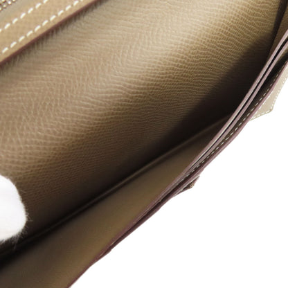 HERMES Bearn soufflet etope SilverHardware Long wallet (with coin pocket) Epsom Ladies [Used]