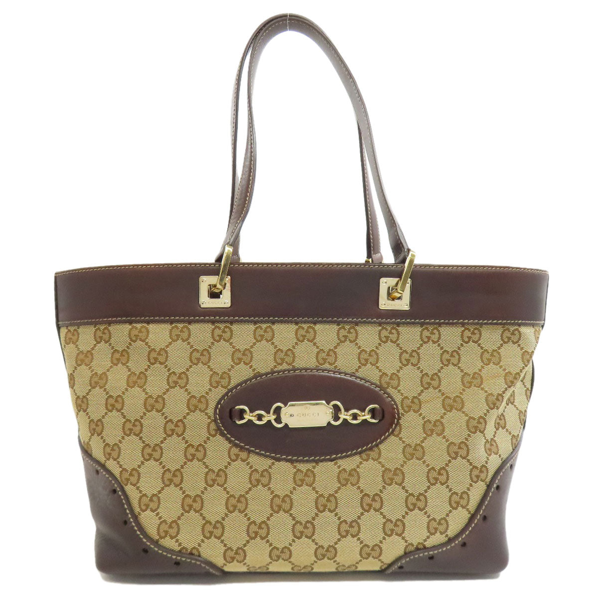 GUCCI 145993 GG Tote Bag Canvas LeatherLadies [Used]