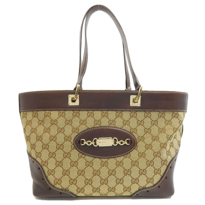 GUCCI 145993 GG Tote Bag Canvas LeatherLadies [Used]