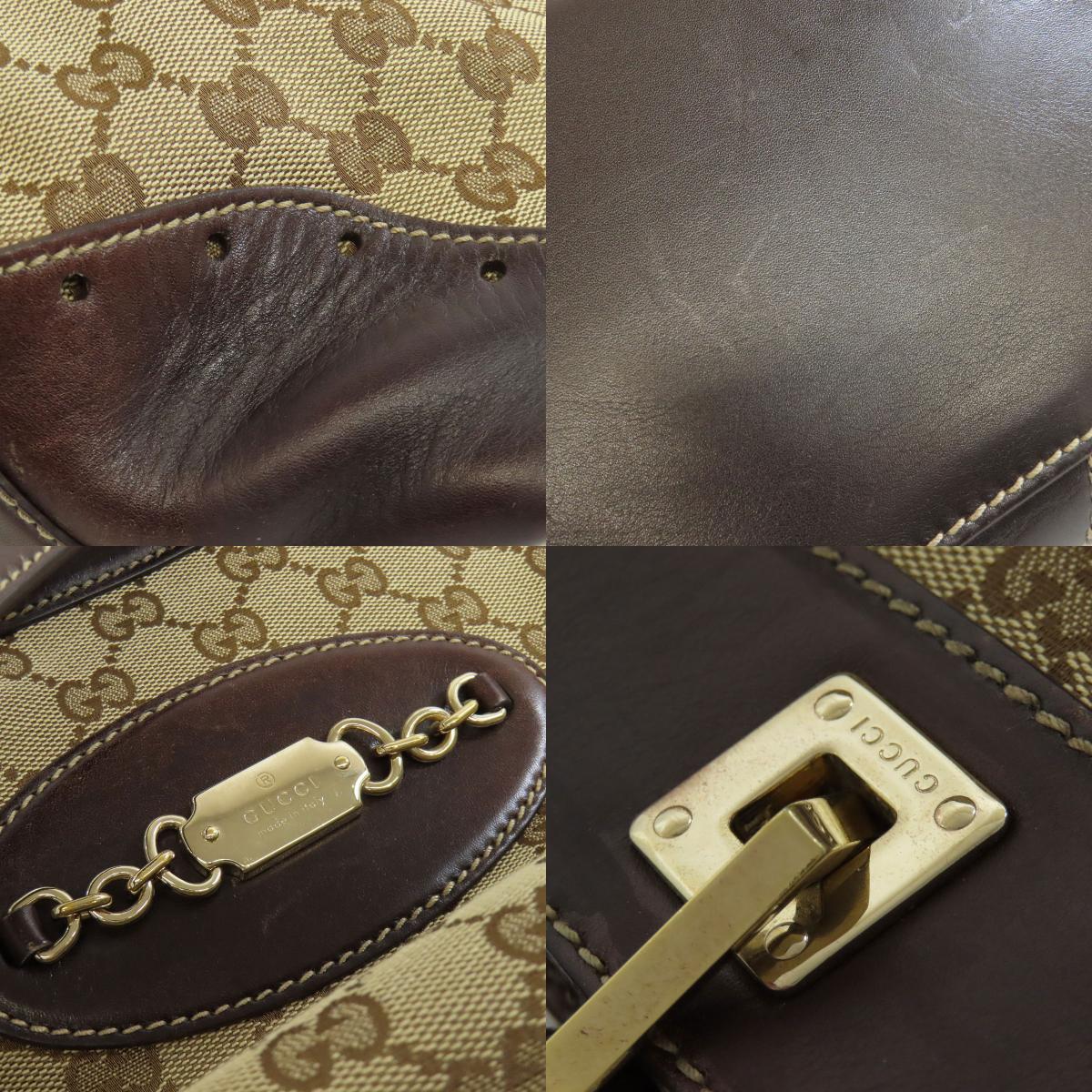GUCCI 145993 GG Tote Bag Canvas LeatherLadies [Used]