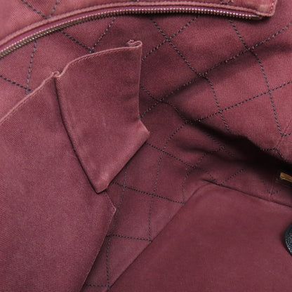 CHANEL Matelasse SilverHardware Tote Bag Grained Calfskin Skin Ladies [Used]