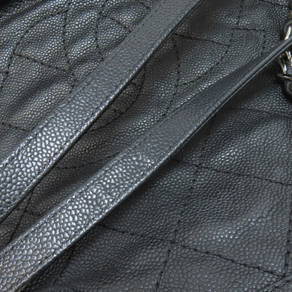CHANEL Matelasse SilverHardware Tote Bag Grained Calfskin Skin Ladies [Used]