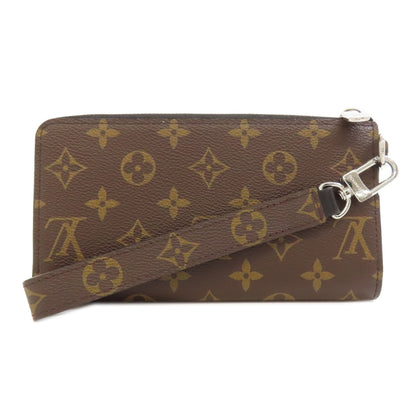 LOUIS VUITTON M69407 Zippy Dragonne Long wallet (with coin pocket) Monogram Macassar Ladies [Used]