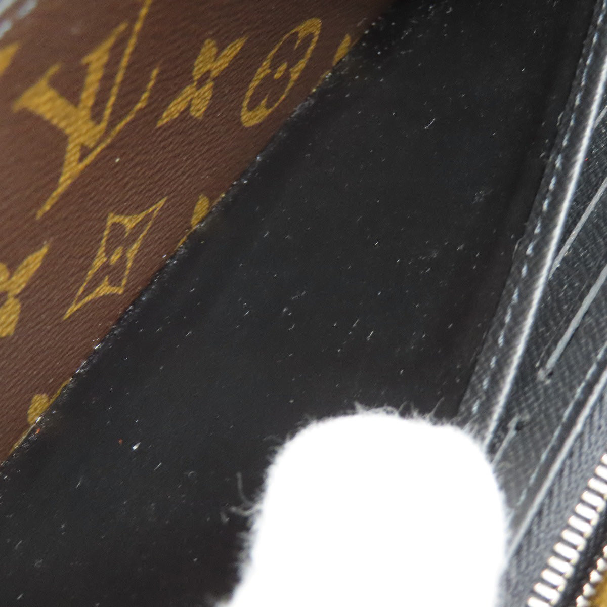 LOUIS VUITTON M69407 Zippy Dragonne Long wallet (with coin pocket) Monogram Macassar Ladies [Used]