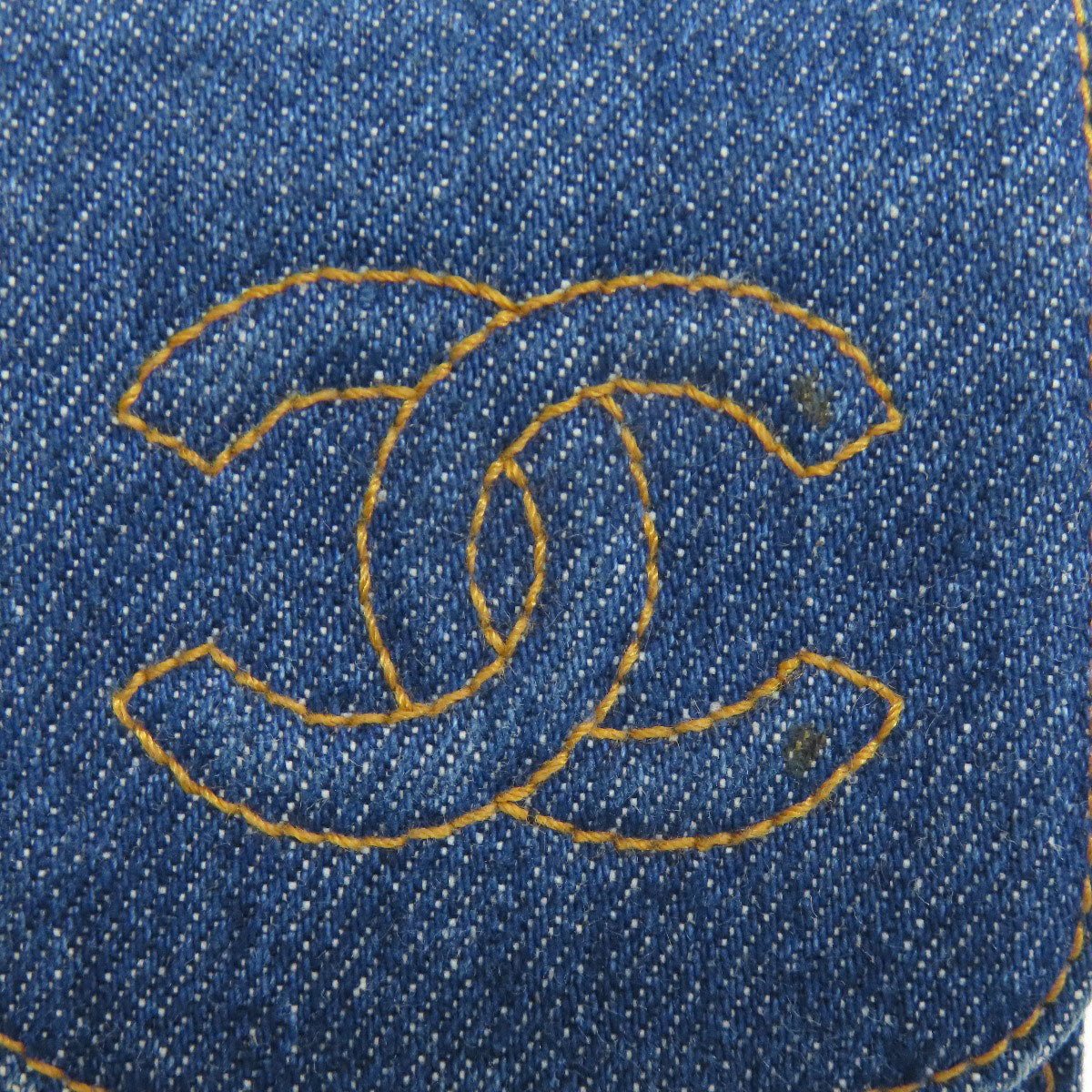 CHANEL COCO Mark glasses case Denim Ladies [Used]