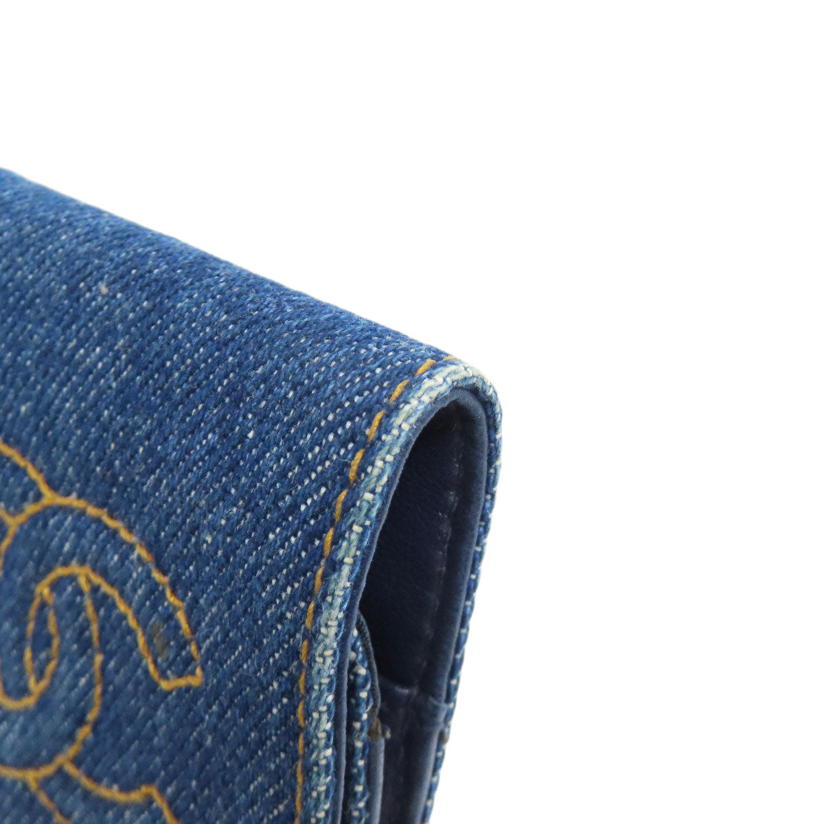CHANEL COCO Mark glasses case Denim Ladies [Used]