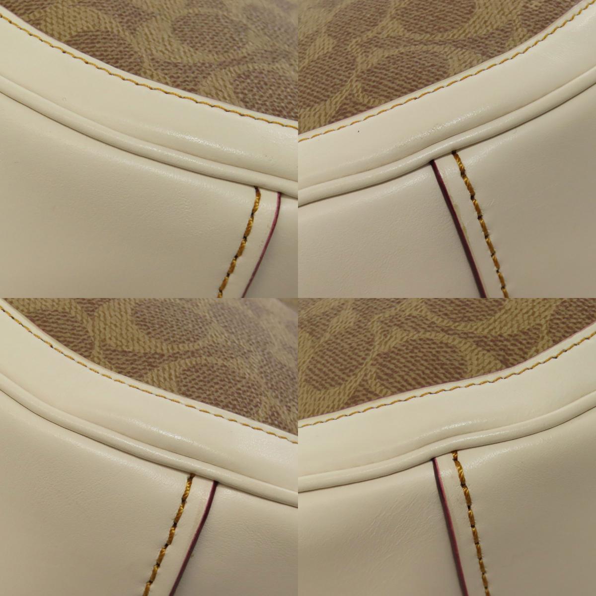 COACH 38580 Sutton Hobo One Belt Signature 2WAY Shoulder Bag PVC LeatherLadies [Used]