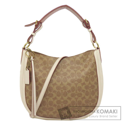 COACH 38580 Sutton Hobo One Belt Signature 2WAY Shoulder Bag PVC LeatherLadies [Used]