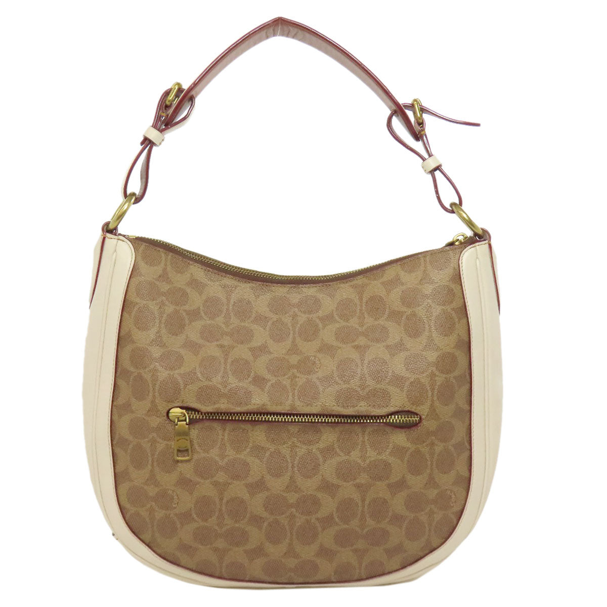 COACH 38580 Sutton Hobo One Belt Signature 2WAY Shoulder Bag PVC LeatherLadies [Used]