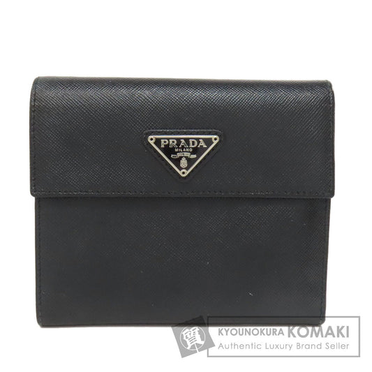 PRADA   Bifold Wallet with Coin Pocket Logo Hardware Safiano Ladies