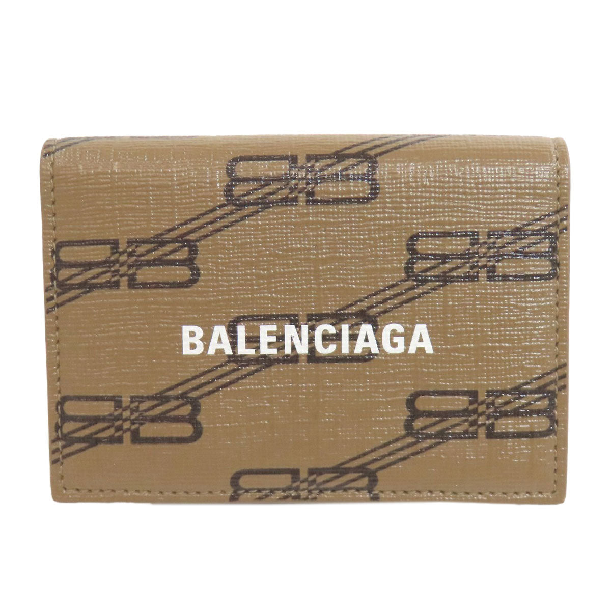 BALENCIAGA 594312 BB Tri-fold Wallet Bifold Wallet with Coin Pocket PVC Ladies [Used]