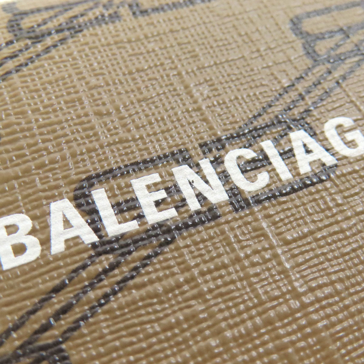 BALENCIAGA 594312 BB Tri-fold Wallet Bifold Wallet with Coin Pocket PVC Ladies [Used]