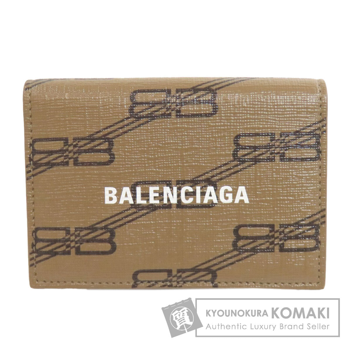 BALENCIAGA 594312 BB Tri-fold Wallet Bifold Wallet with Coin Pocket PVC Ladies [Used]