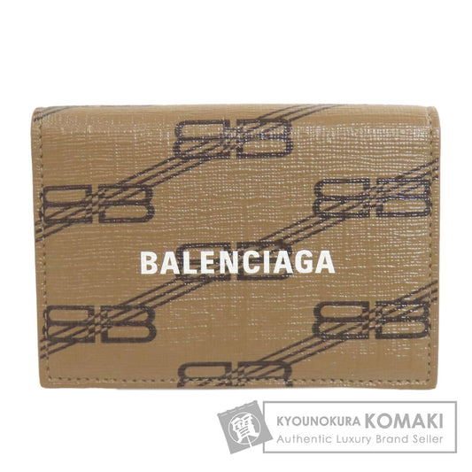 BALENCIAGA  594312 Bifold Wallet with Coin Pocket BB Tri-fold Wallet PVC Ladies