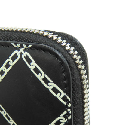 BURBERRY Chain motif Long wallet (with coin pocket) Leather Ladies [Used]