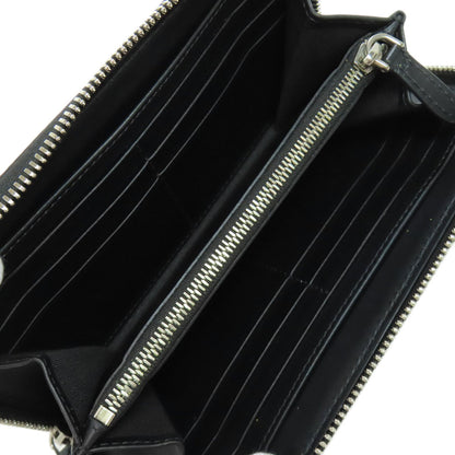 BURBERRY Chain motif Long wallet (with coin pocket) Leather Ladies [Used]