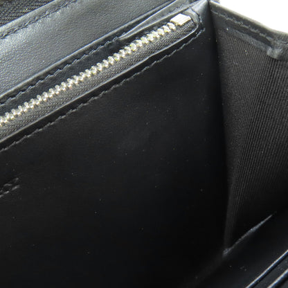 BURBERRY Chain motif Long wallet (with coin pocket) Leather Ladies [Used]