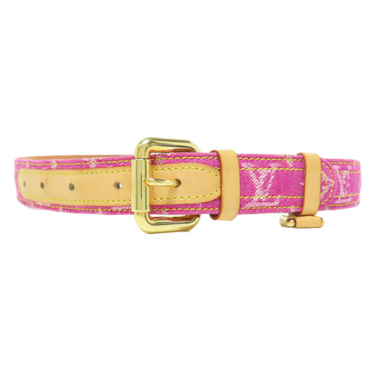 LOUIS VUITTON  M6925W belt Saintur Monogram Denim Ladies