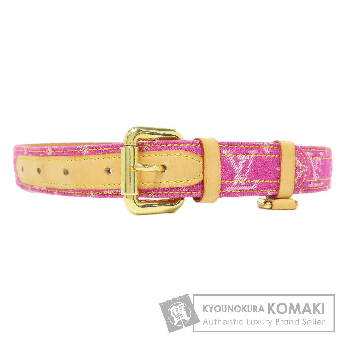 LOUIS VUITTON  M6925W belt Saintur Monogram Denim Ladies