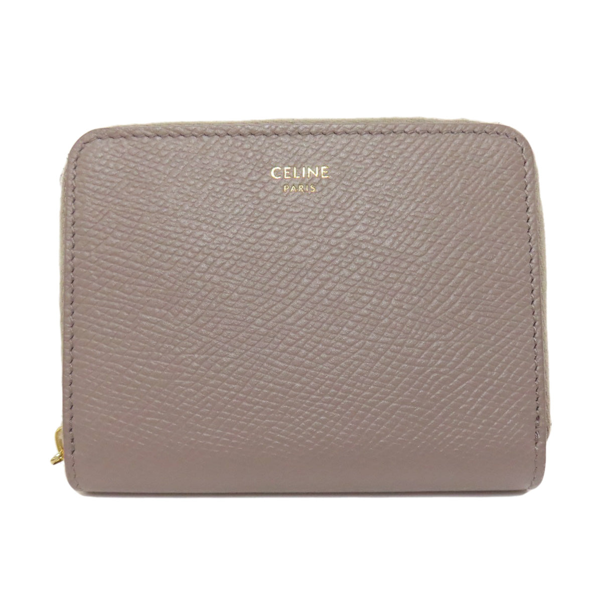 CELINE logo coin purse Leather Ladies [Used]