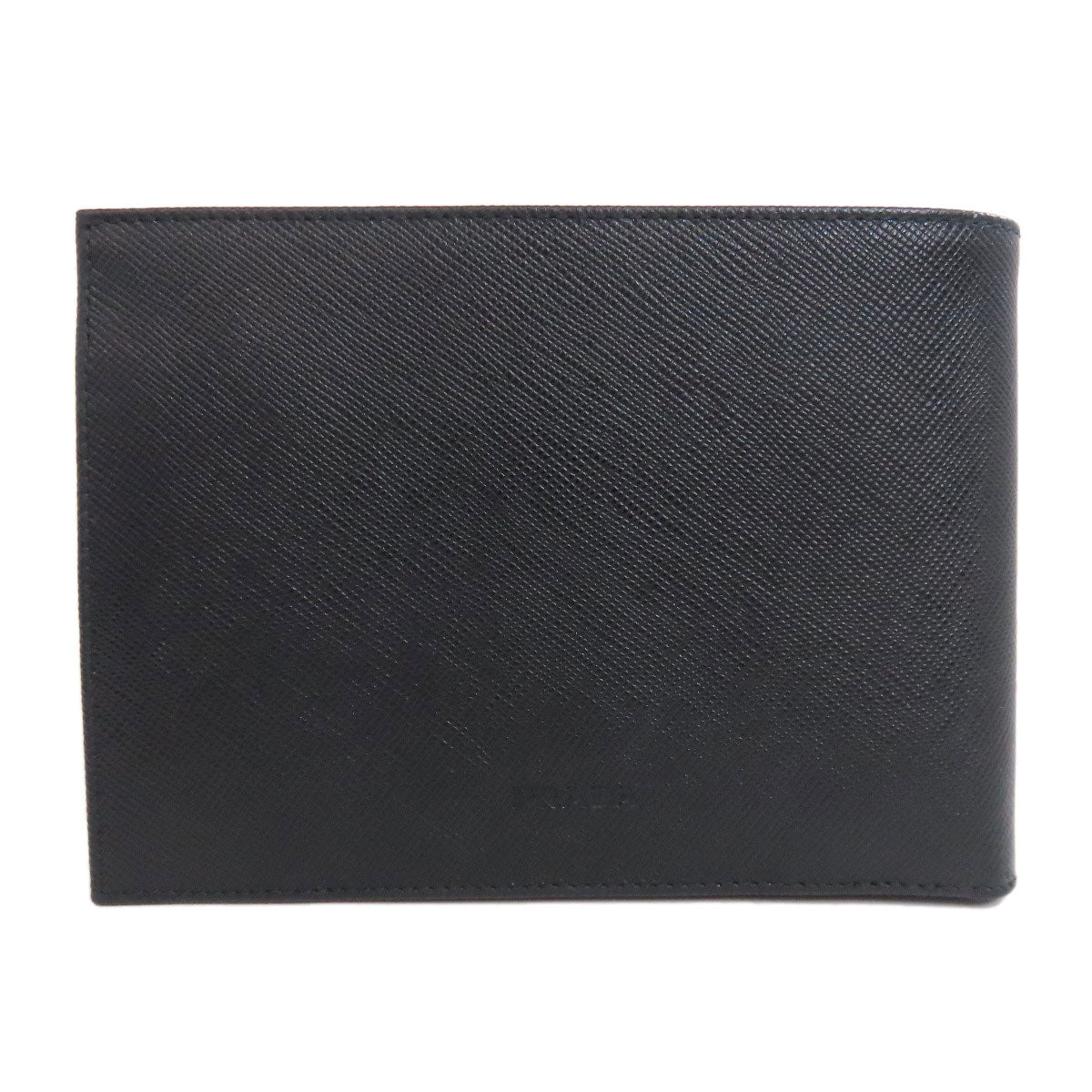 PRADA logo Bifold Wallet with Coin Pocket Safiano Ladies [Used]