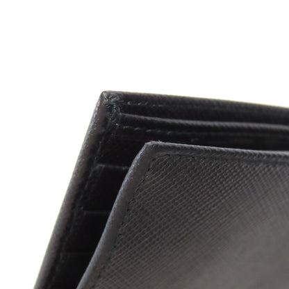 PRADA logo Bifold Wallet with Coin Pocket Safiano Ladies [Used]