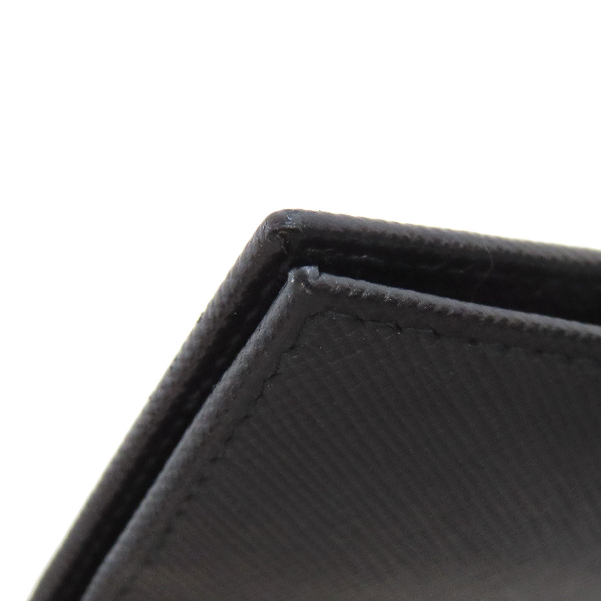 PRADA logo Bifold Wallet with Coin Pocket Safiano Ladies [Used]