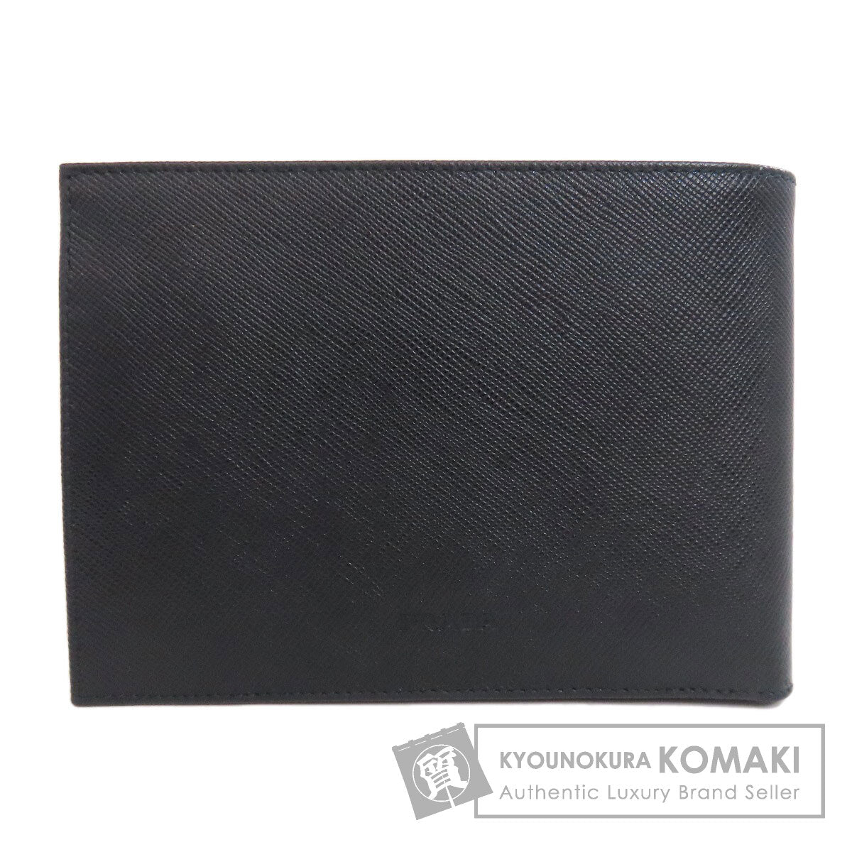 PRADA logo Bifold Wallet with Coin Pocket Safiano Ladies [Used]