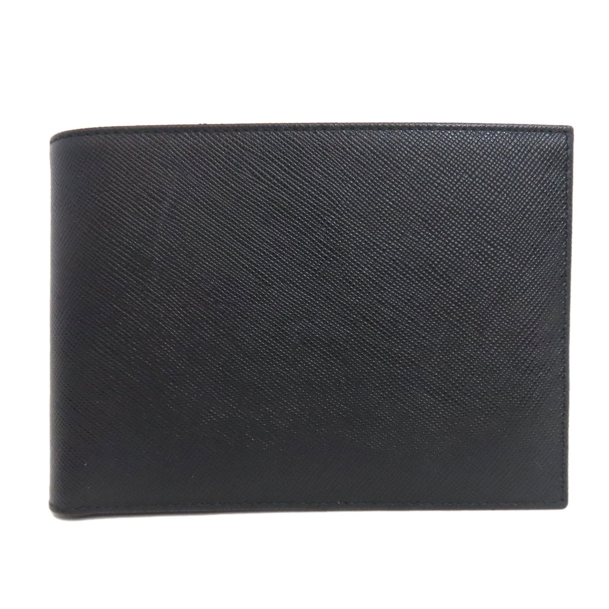 PRADA logo Bifold Wallet with Coin Pocket Safiano Ladies [Used]