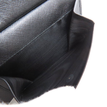 PRADA logo Bifold Wallet with Coin Pocket Safiano Ladies [Used]