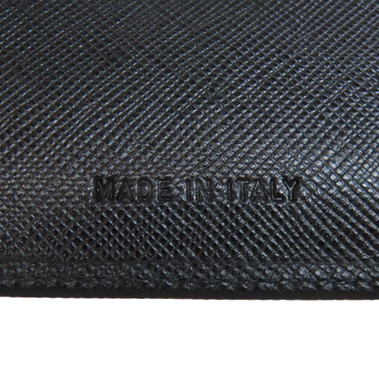 PRADA logo Bifold Wallet with Coin Pocket Safiano Ladies [Used]