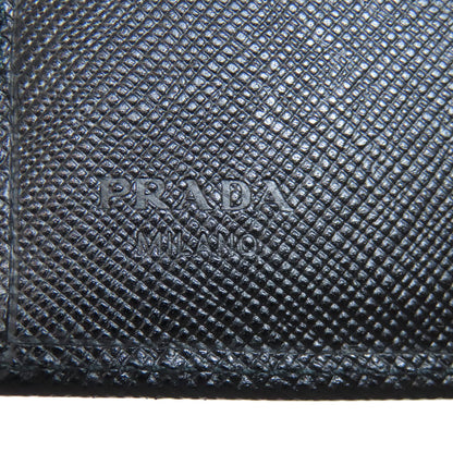 PRADA logo Bifold Wallet with Coin Pocket Safiano Ladies [Used]