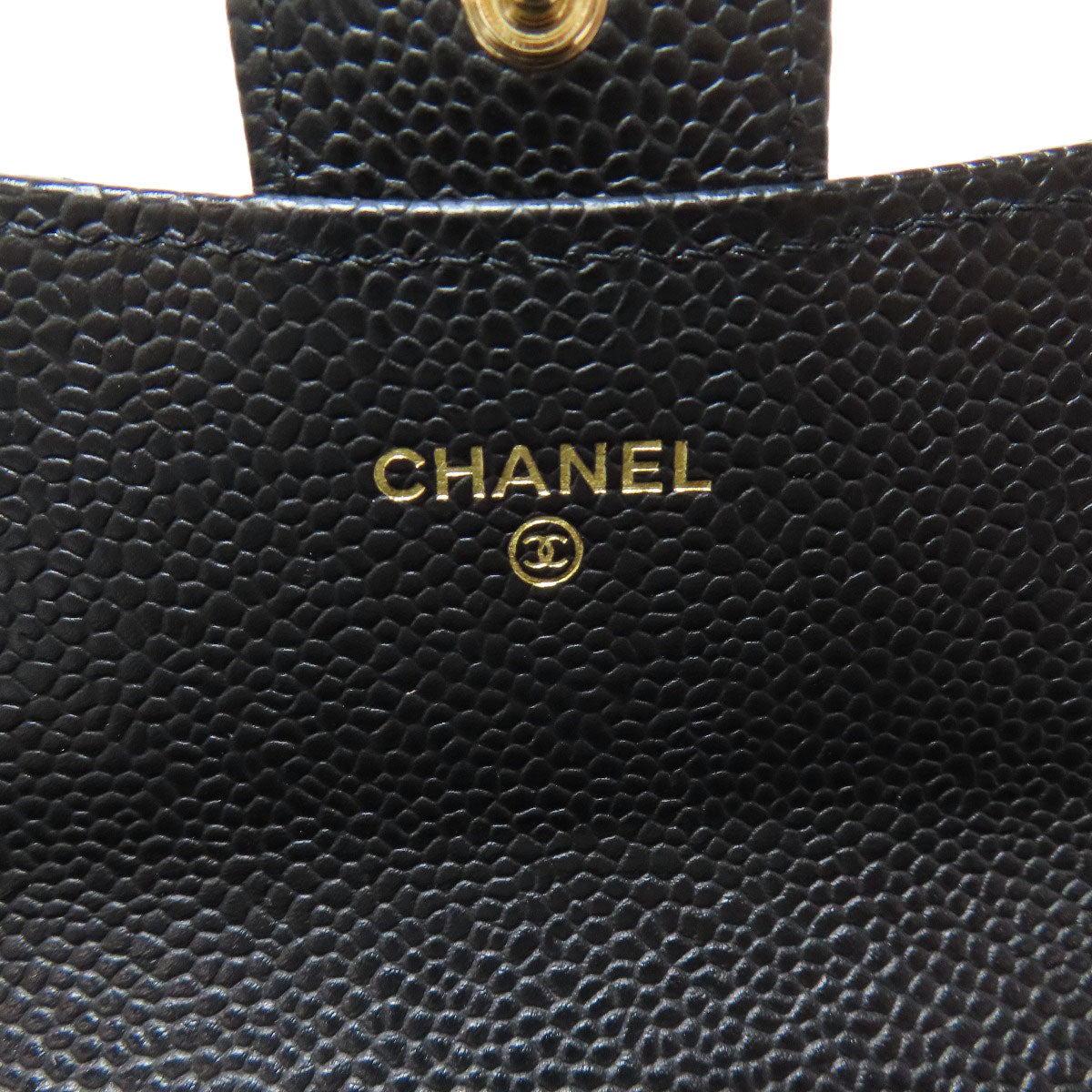 CHANEL   Long wallet (with coin pocket) COCO Mark GoldHardware Grained Calfskin Skin Ladies