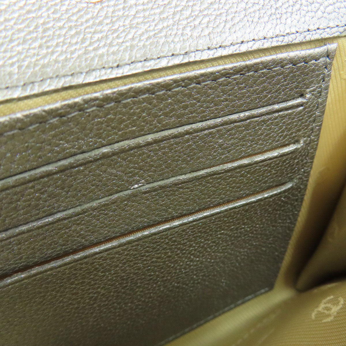 CHANEL COCO Mark SilverHardware Long wallet (with coin pocket) Calf Ladies [Used]