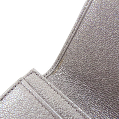 CHANEL COCO Mark SilverHardware Long wallet (with coin pocket) Calf Ladies [Used]