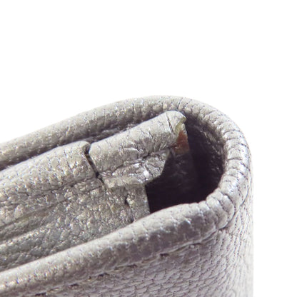 CHANEL COCO Mark SilverHardware Long wallet (with coin pocket) Calf Ladies [Used]