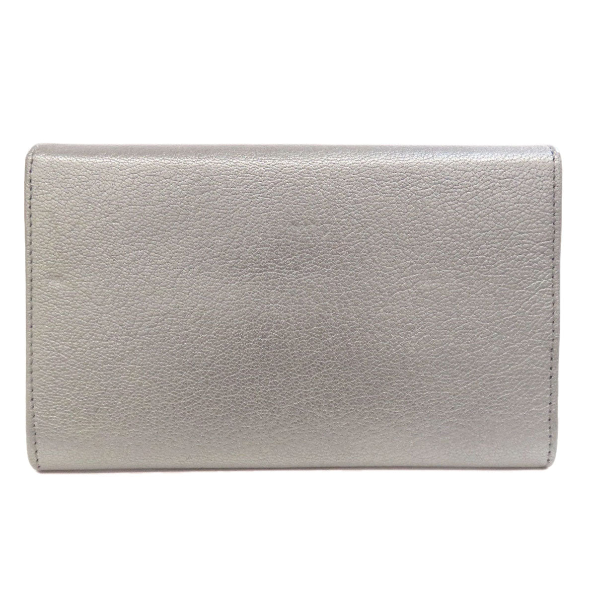 CHANEL COCO Mark SilverHardware Long wallet (with coin pocket) Calf Ladies [Used]
