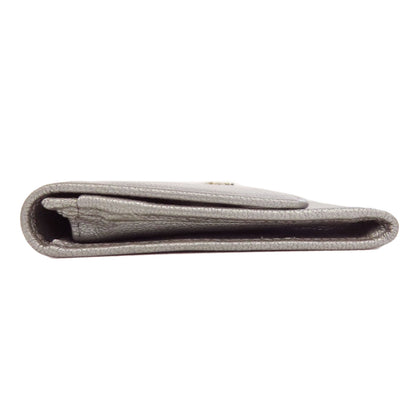 CHANEL COCO Mark SilverHardware Long wallet (with coin pocket) Calf Ladies [Used]