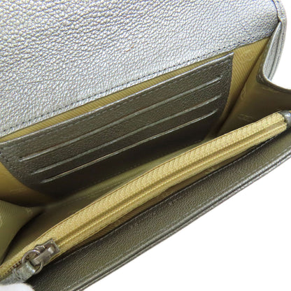 CHANEL COCO Mark SilverHardware Long wallet (with coin pocket) Calf Ladies [Used]