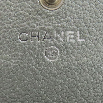 CHANEL COCO Mark SilverHardware Long wallet (with coin pocket) Calf Ladies [Used]