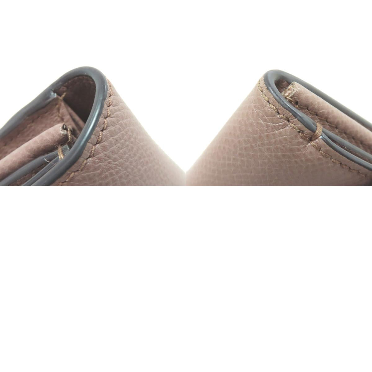 Salvatore Ferragamo Gancini Hardware motif Bifold Wallet with Coin Pocket Leather Ladies [Used]