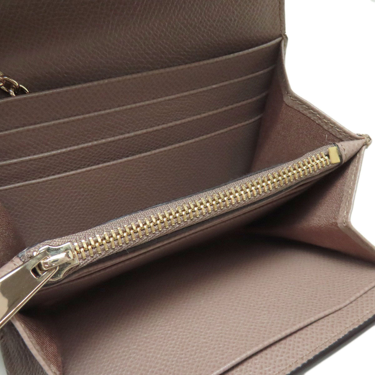 Salvatore Ferragamo Gancini Hardware motif Bifold Wallet with Coin Pocket Leather Ladies [Used]