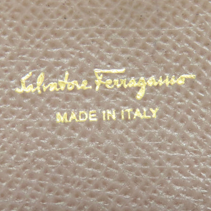 Salvatore Ferragamo Gancini Hardware motif Bifold Wallet with Coin Pocket Leather Ladies [Used]