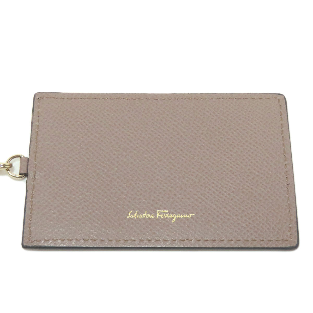 Salvatore Ferragamo Gancini Hardware motif Bifold Wallet with Coin Pocket Leather Ladies [Used]