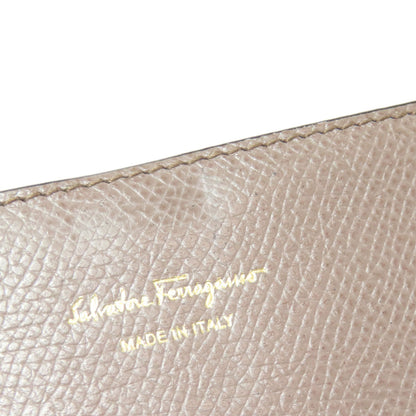 Salvatore Ferragamo Gancini Hardware motif Bifold Wallet with Coin Pocket Leather Ladies [Used]