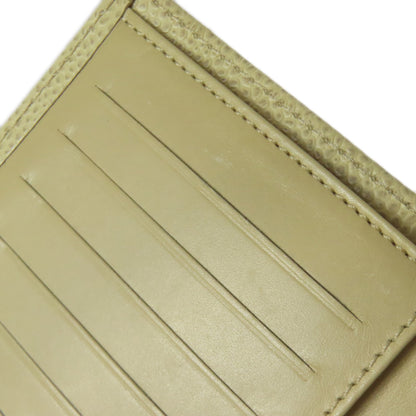 CHANEL COCO Mark GoldHardware Bifold Wallet with Coin Pocket Grained Calfskin Skin Ladies [Used]