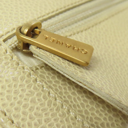 CHANEL   Bifold Wallet with Coin Pocket COCO Mark GoldHardware Grained Calfskin Skin Ladies