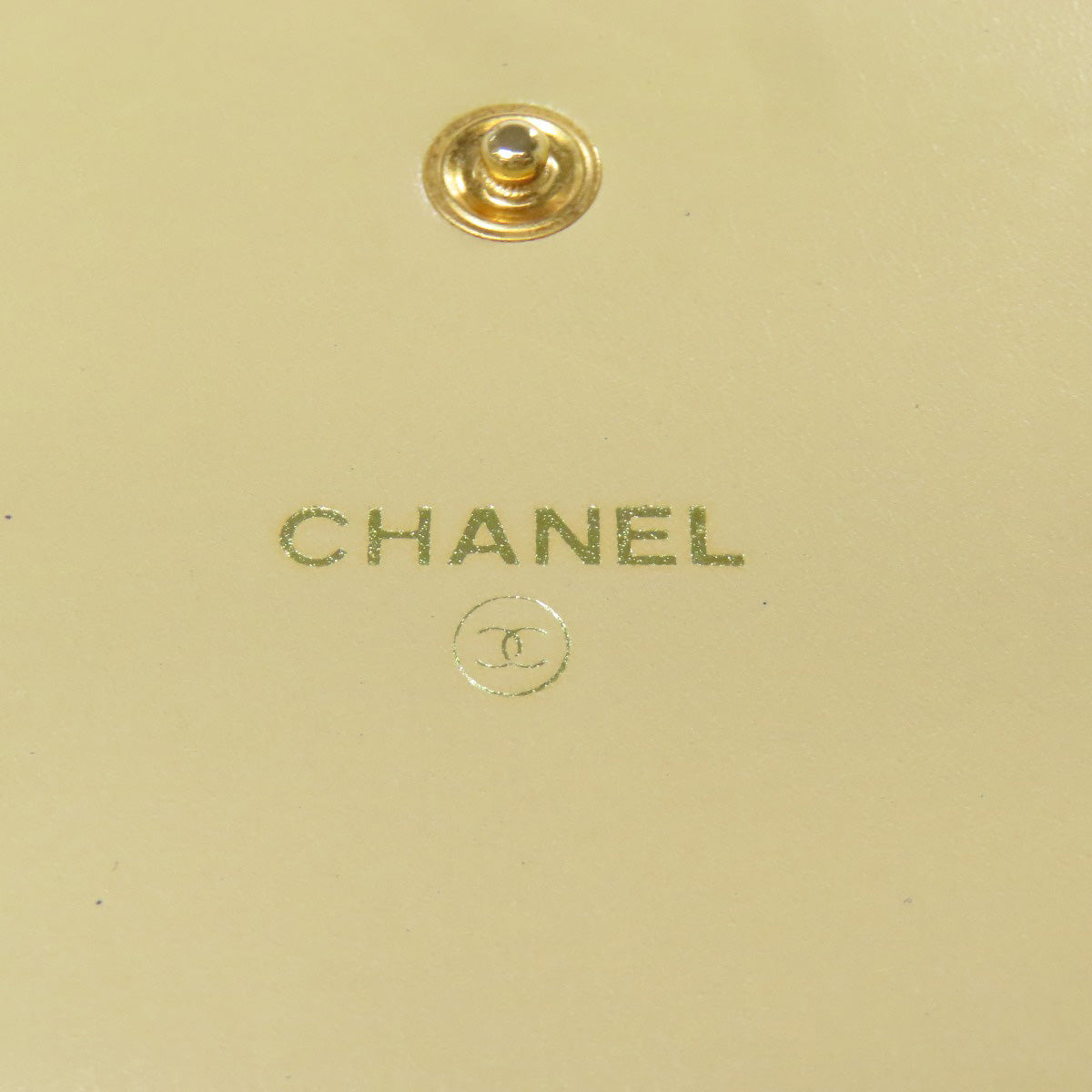 CHANEL COCO Mark GoldHardware Bifold Wallet with Coin Pocket Grained Calfskin Skin Ladies [Used]