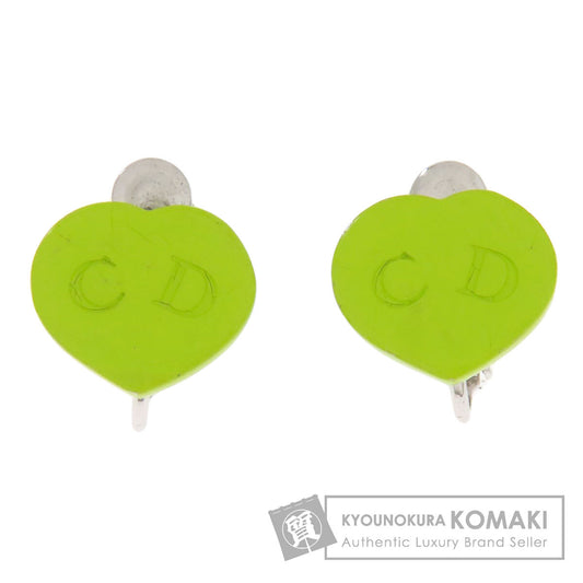 CHRISTIAN DIOR heart Earring Metal PlasticLadies [Used]