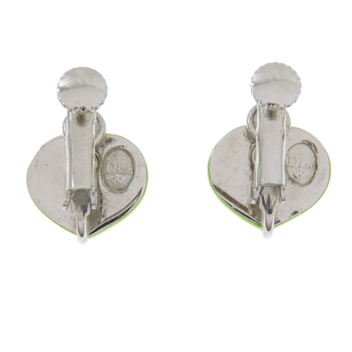 CHRISTIAN DIOR heart Earring Metal PlasticLadies [Used]